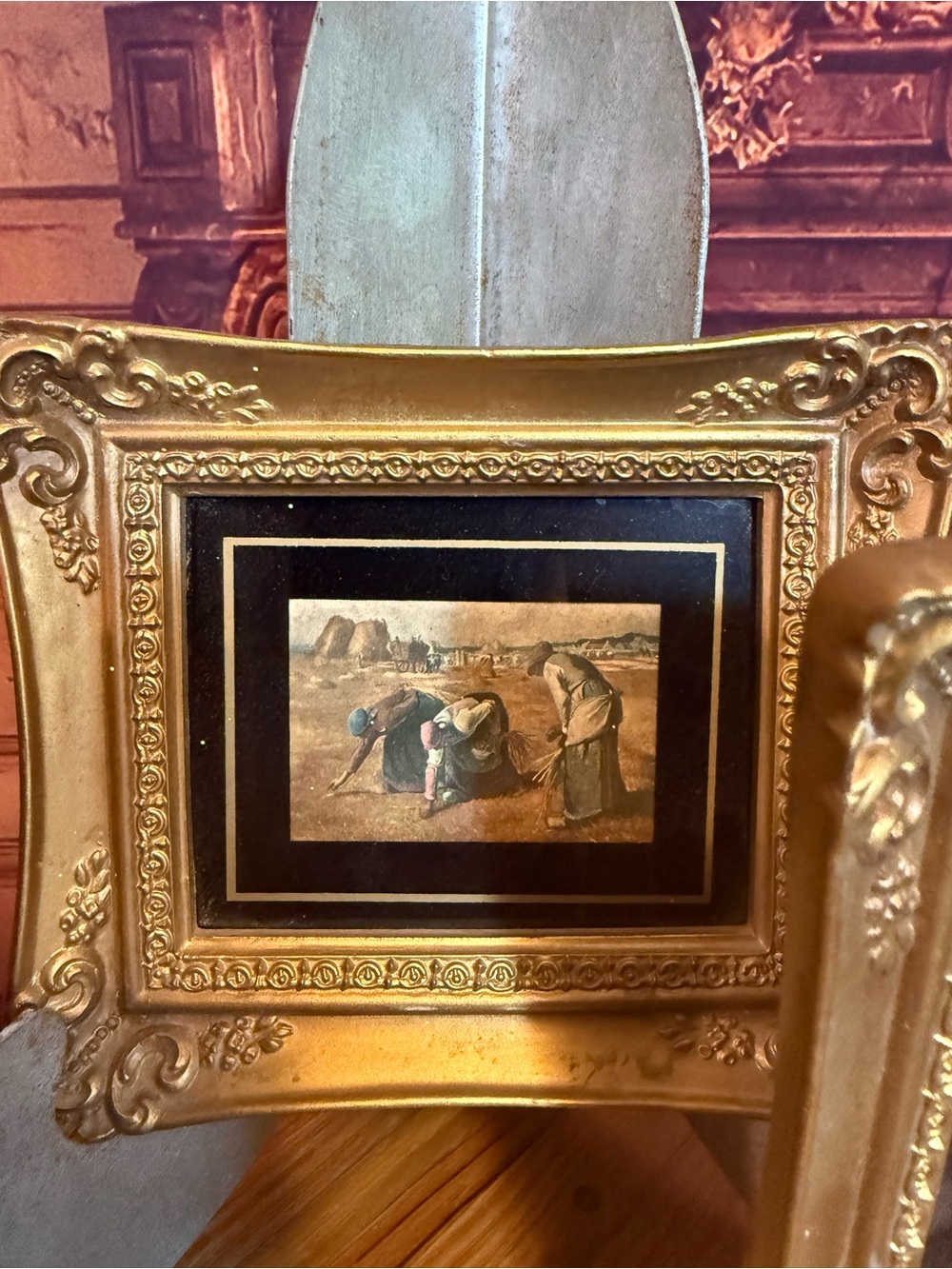 Faux Gold Ornate Triptych Picture Frame Set Classic Home Wall Little Boy Blue - Picture 5 of 11